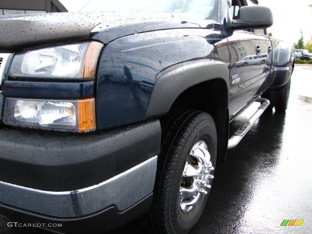 2007 Silverado 3500HD Classic LT Crew Cab 4x4 Dually - Dark Blue Metallic / Tan photo #16