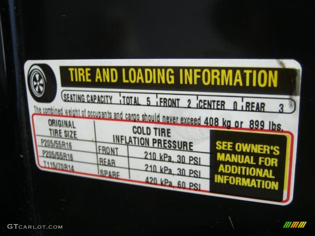 2005 Saturn ION 3 Sedan Info Tag Photo #37943531