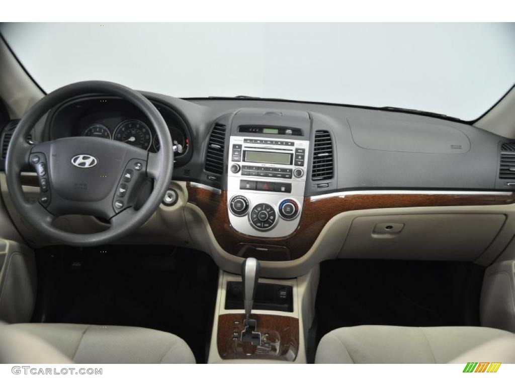 2008 Hyundai Santa Fe GLS 4WD Beige Dashboard Photo #37944895