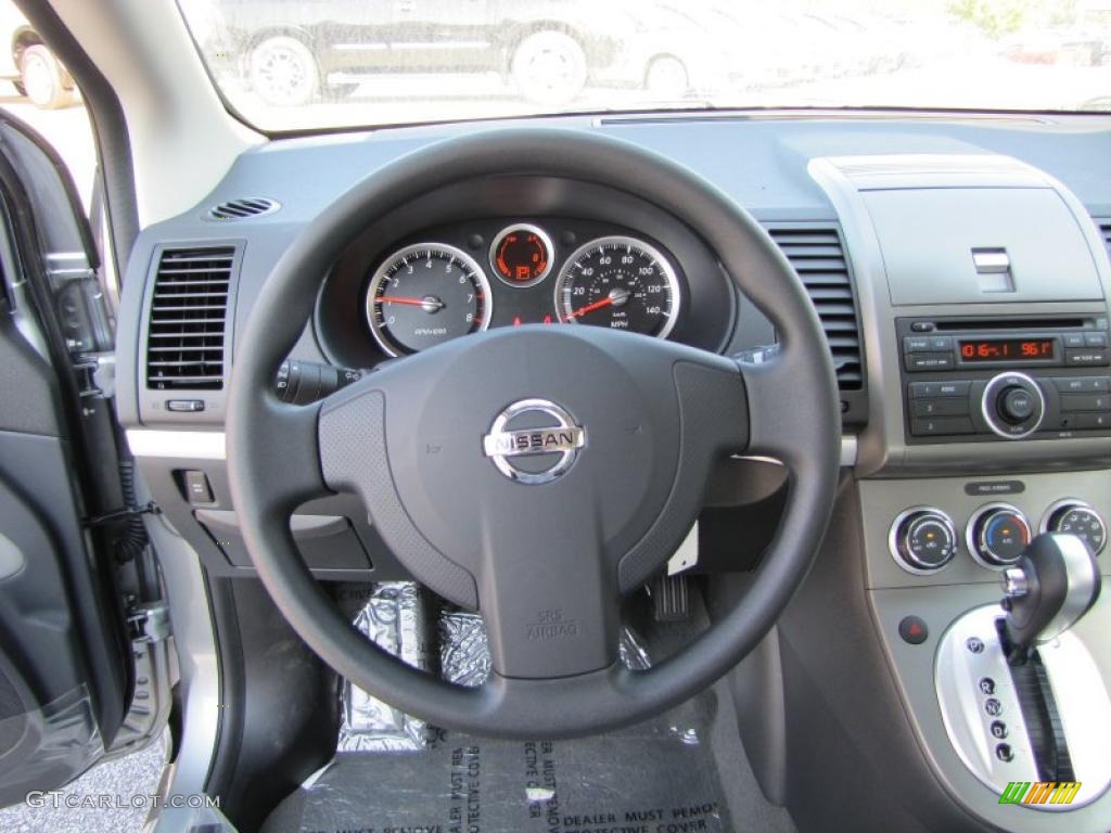 2011 Nissan Sentra 2.0 Charcoal Steering Wheel Photo #37947176