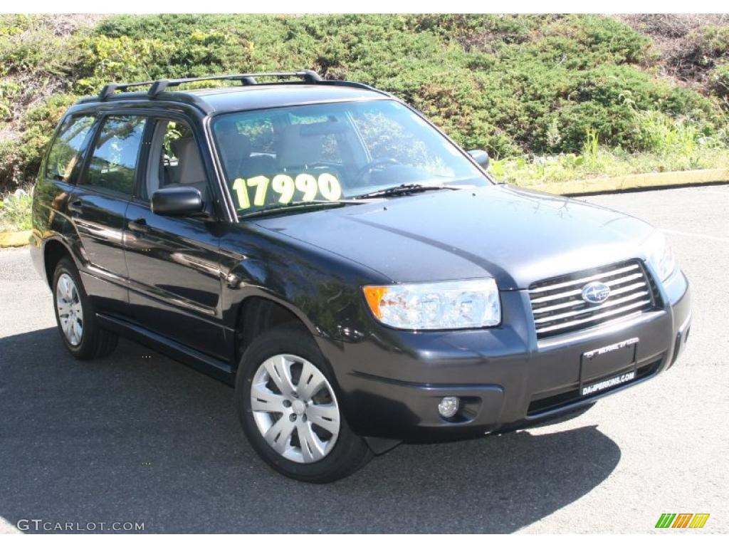 2008 Forester 2.5 X - Obsidian Black Pearl / Graphite Gray photo #3