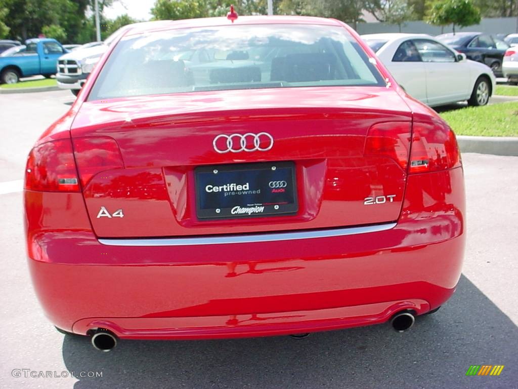 2008 A4 2.0T Special Edition Sedan - Brilliant Red / Black photo #4