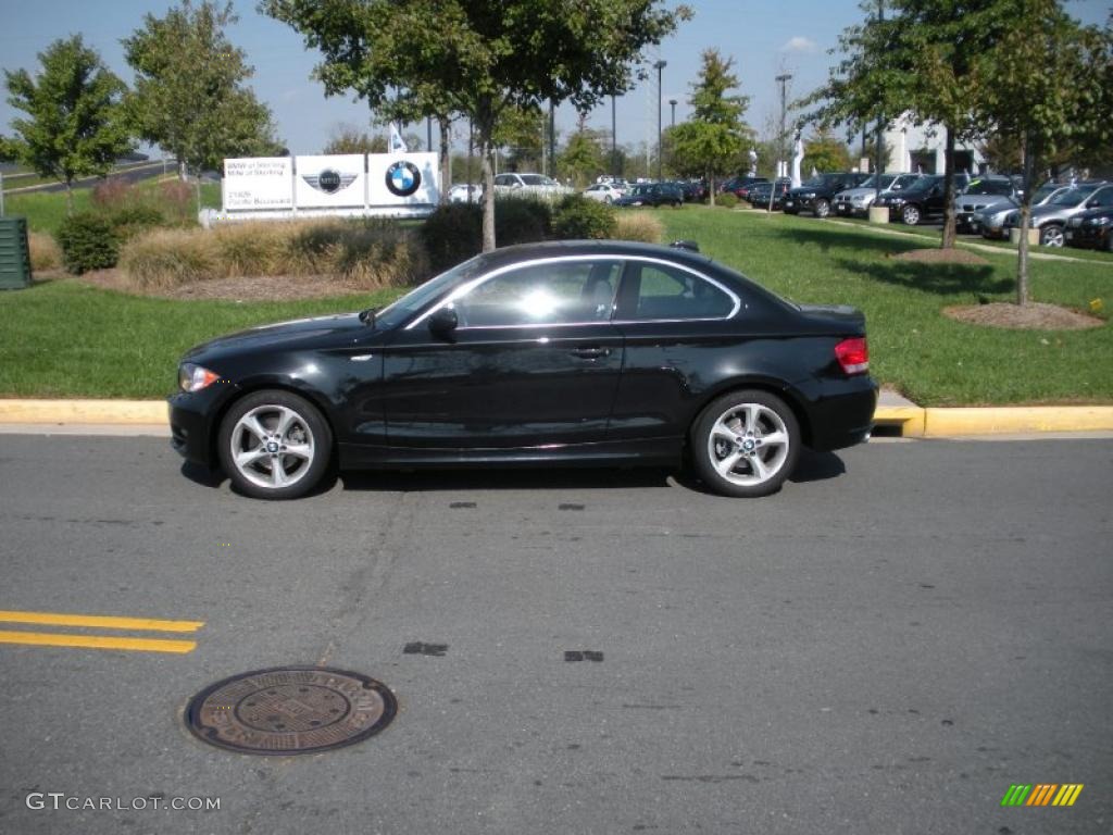 2009 1 Series 128i Coupe - Jet Black / Black photo #3