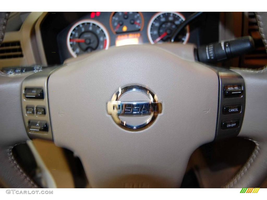 2008 Titan SE King Cab - Blizzard White / Almond photo #27