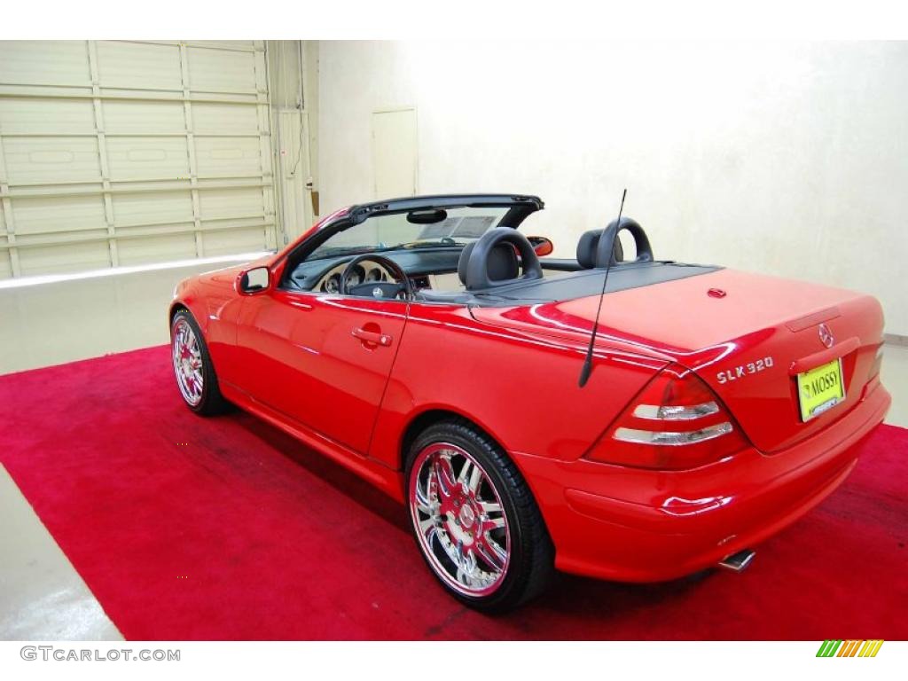 2001 SLK 320 Roadster - Magma Red / Sienna Beige photo #4