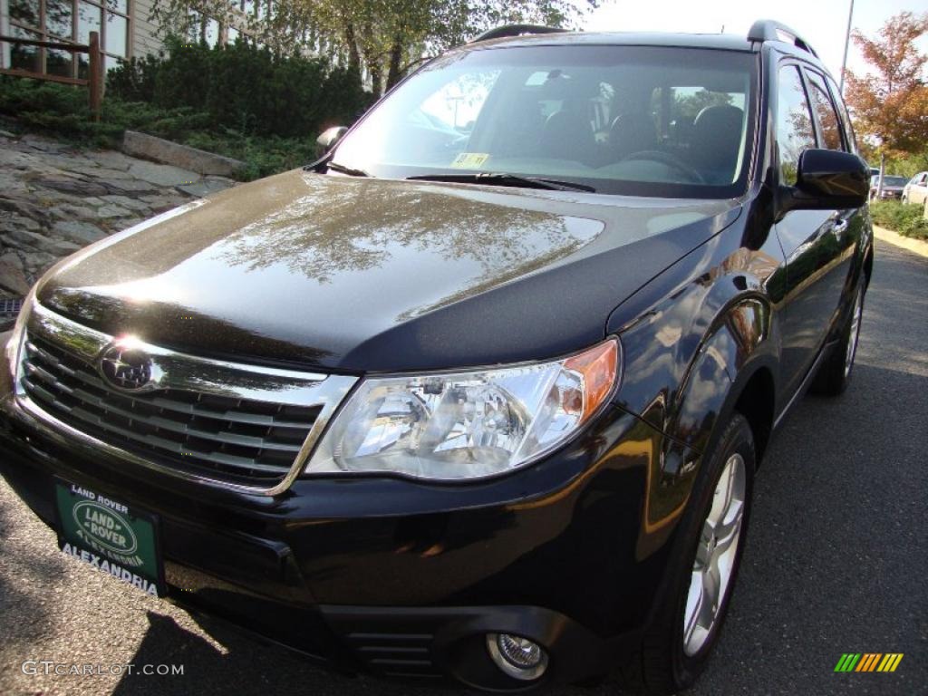 2009 Forester 2.5 X Limited - Obsidian Black Pearl / Black photo #1