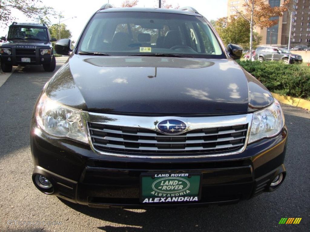 2009 Forester 2.5 X Limited - Obsidian Black Pearl / Black photo #4