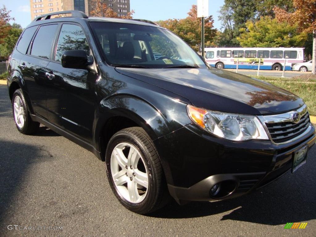 2009 Forester 2.5 X Limited - Obsidian Black Pearl / Black photo #10