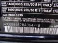 2008 Mercedes-Benz ML 350 4Matic Info Tag