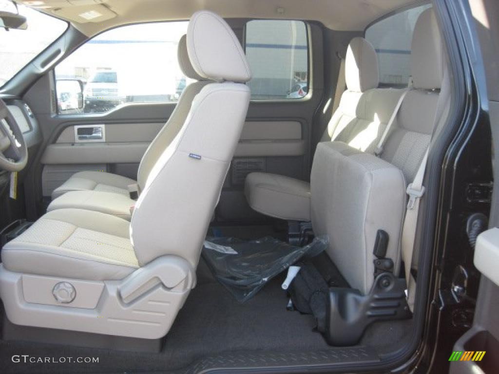 2010 F150 XLT SuperCab 4x4 - Tuxedo Black / Medium Stone photo #6