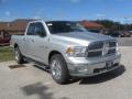 2011 Bright Silver Metallic Dodge Ram 1500 SLT Quad Cab 4x4  photo #3