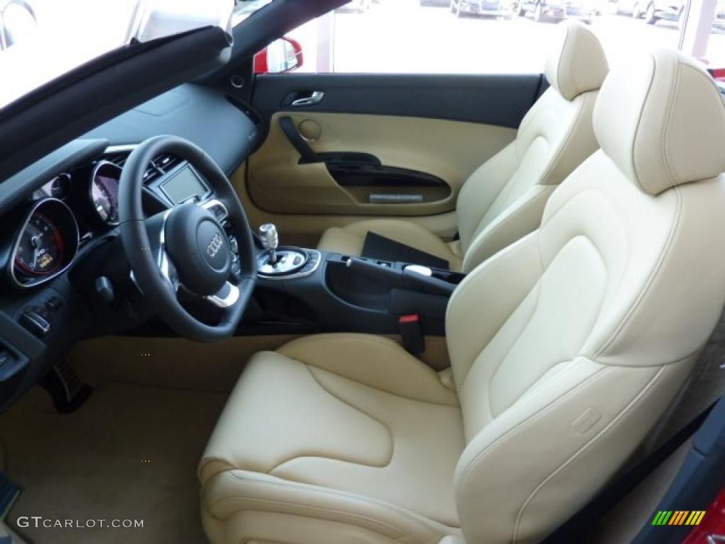 Luxor Beige Nappa Leather Interior 2011 Audi R8 Spyder 5.2 FSI quattro Photo #37956752