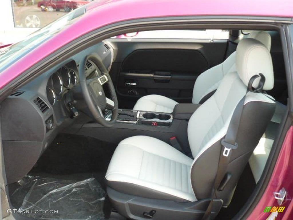 Pearl White Leather Interior 2010 Dodge Challenger R/T Classic Furious Fuchsia Edition Photo #37957224