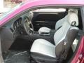 Pearl White Leather 2010 Dodge Challenger R/T Classic Furious Fuchsia Edition Interior Color