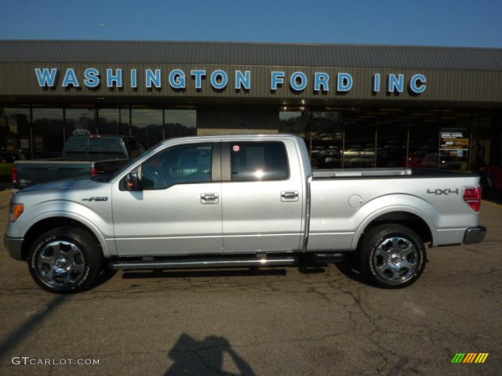 2010 F150 Lariat SuperCrew 4x4 - Ingot Silver Metallic / Black photo #1