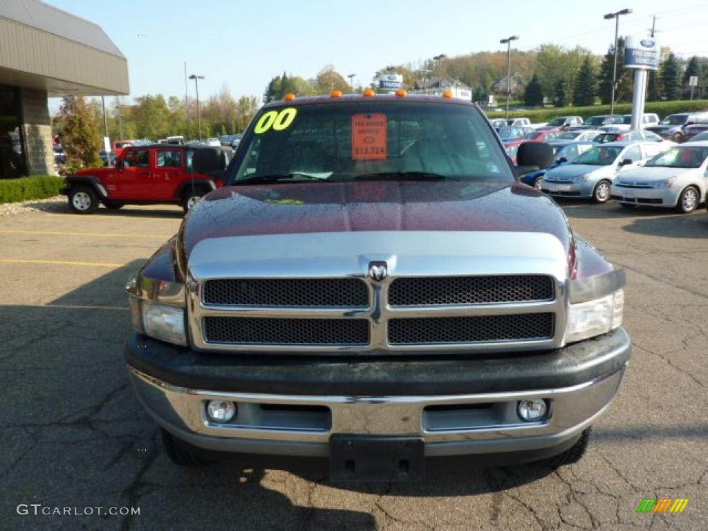 2000 Ram 3500 SLT Extended Cab 4x4 Dually - Dark Garnet Red Pearl / Agate photo #7