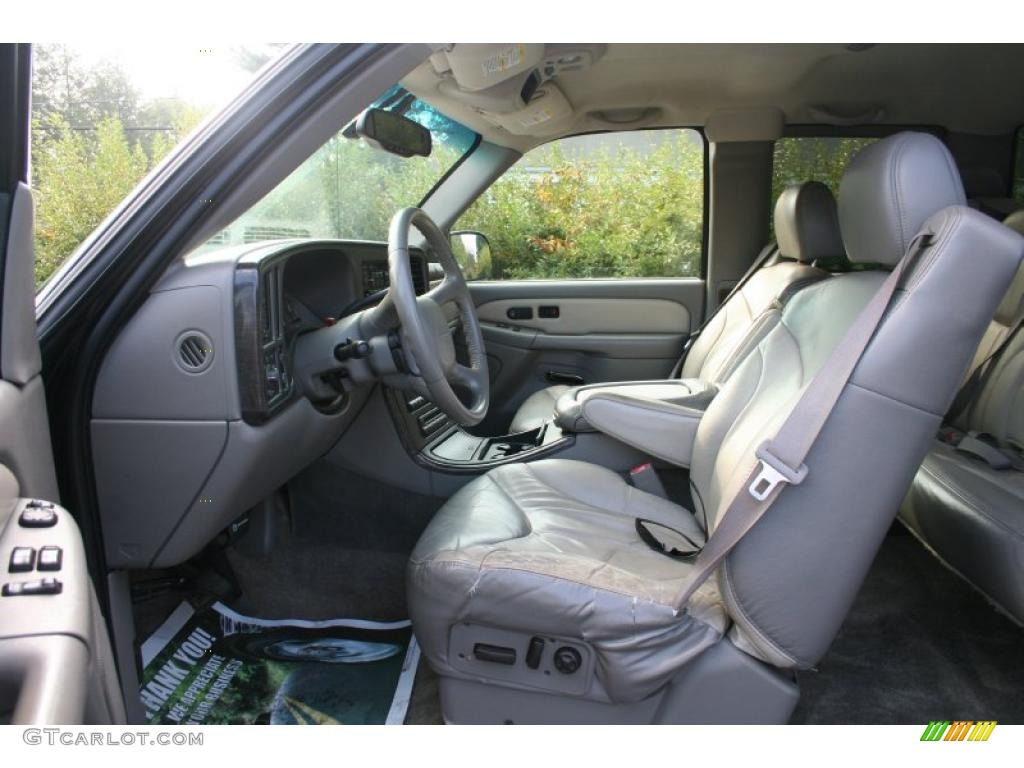 Stone Gray Interior 2002 GMC Sierra 1500 Denali Extended Cab 4WD Photo #37960988