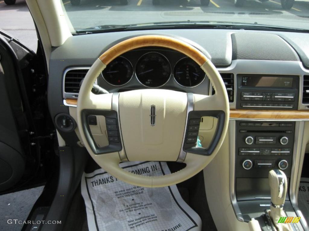 2010 Lincoln MKZ FWD Light Camel Steering Wheel Photo #37961836