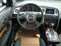 2011 Audi A6 Amaretto/Black Interior Steering Wheel Photo