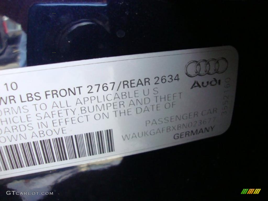 2011 Audi A6 3.0T quattro Sedan Info Tag Photo #37963756