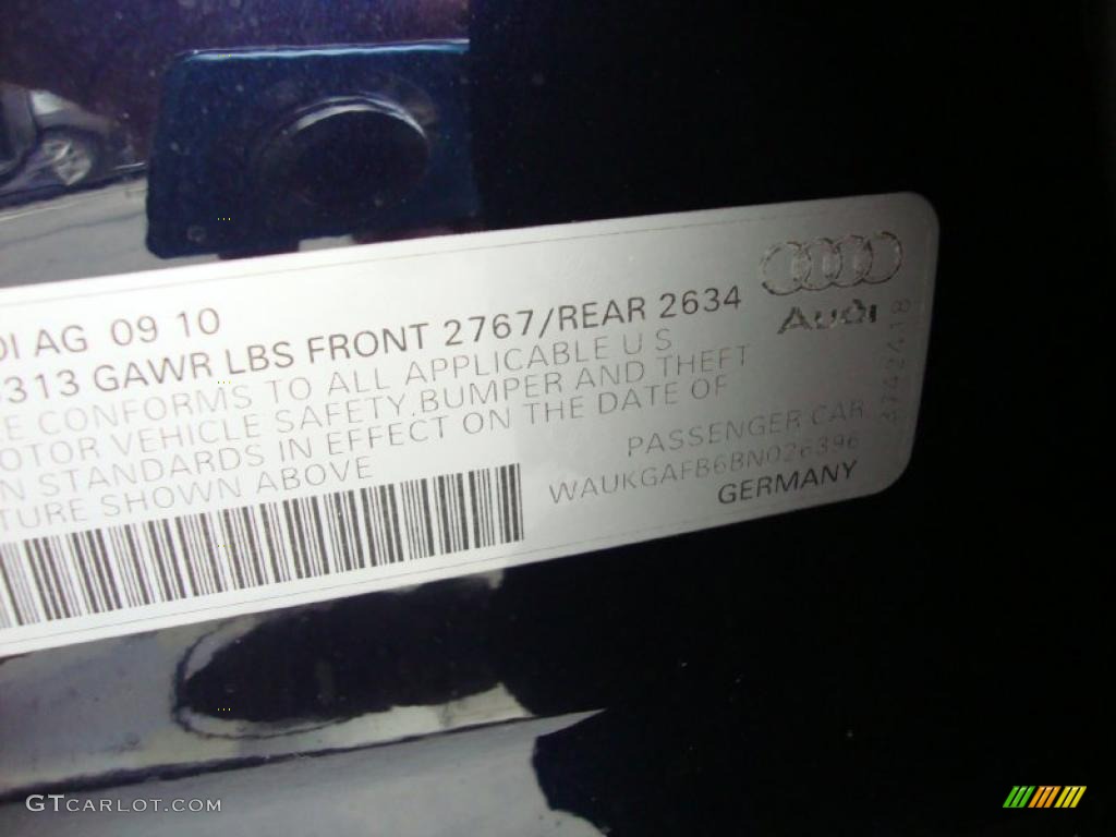 2011 Audi A6 3.0T quattro Sedan Info Tag Photo #37964248