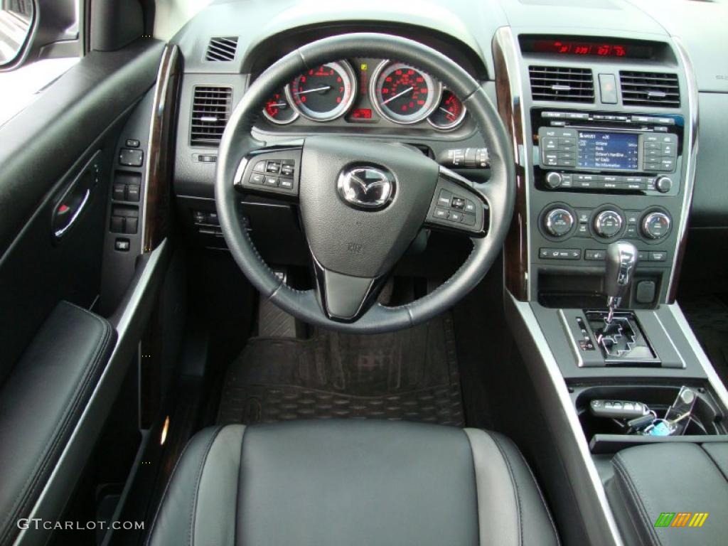2010 Mazda CX-9 Grand Touring AWD Black Steering Wheel Photo #37968308