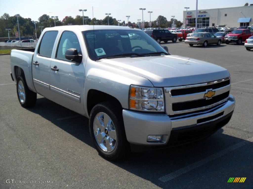 2010 Silverado 1500 LT Crew Cab - Sheer Silver Metallic / Ebony photo #5