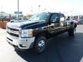 2011 Black Chevrolet Silverado 3500HD LTZ Crew Cab 4x4 Dually  photo #3