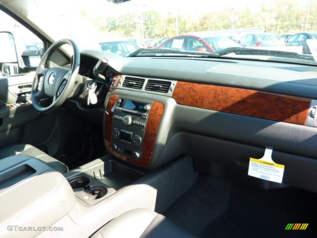 Ebony Interior 2011 Chevrolet Silverado 3500HD LTZ Crew Cab 4x4 Dually Photo #37969512