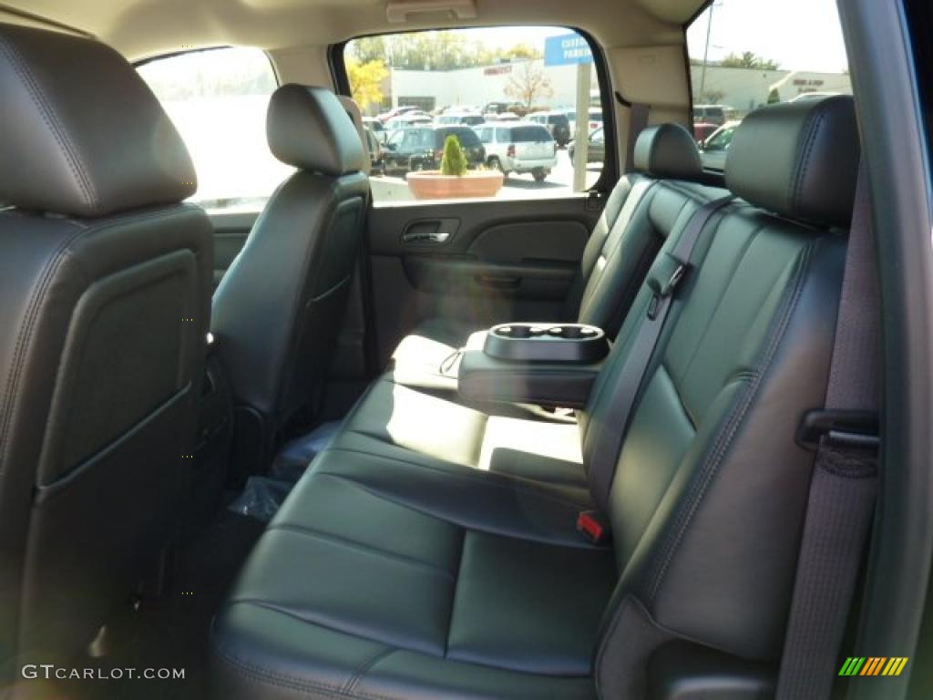 Ebony Interior 2011 Chevrolet Silverado 3500HD LTZ Crew Cab 4x4 Dually Photo #37969616