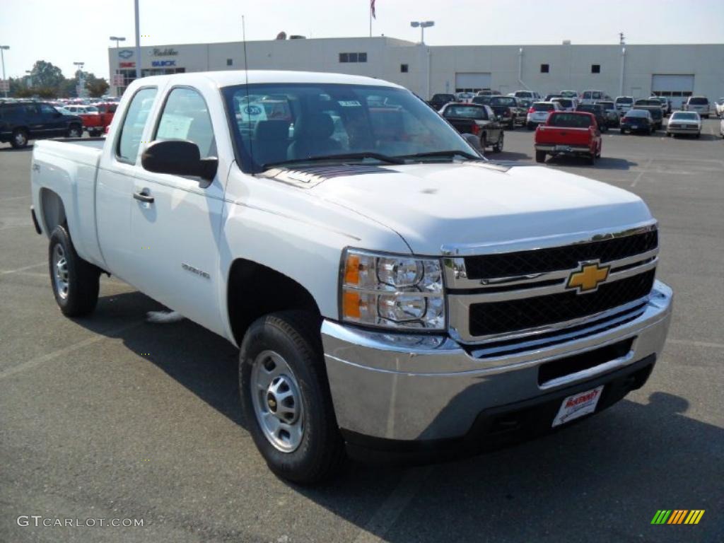 Summit White 2011 Chevrolet Silverado 2500HD Extended Cab 4x4 Exterior Photo #37970156