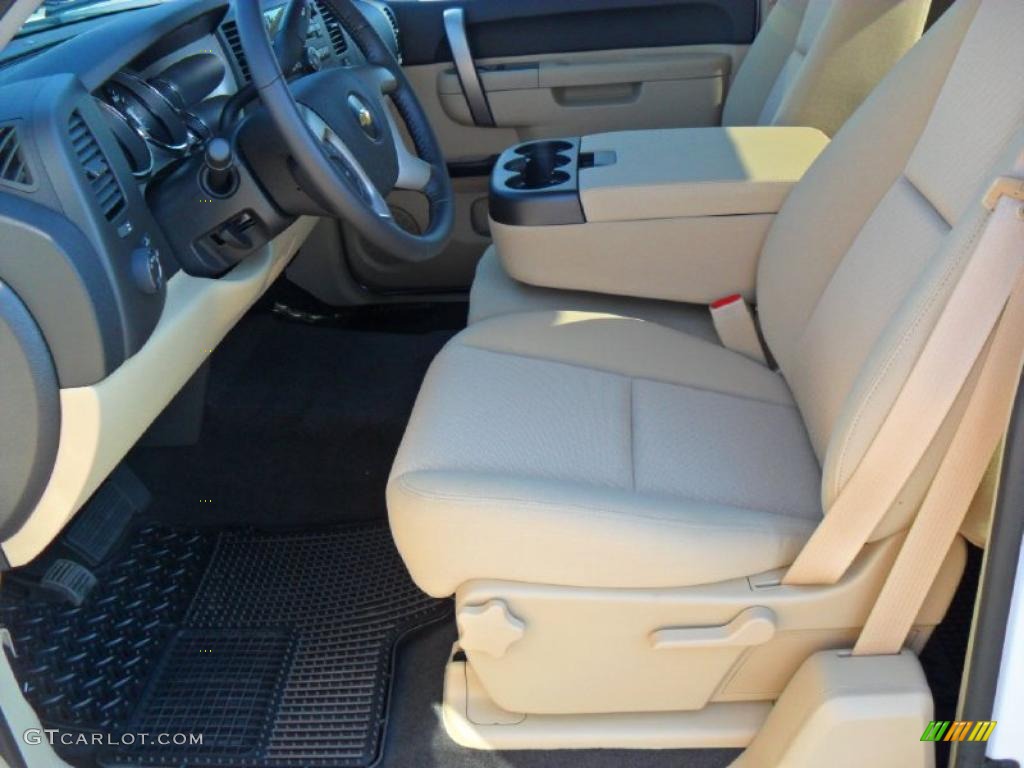 Light Cashmere/Ebony Interior 2011 Chevrolet Silverado 1500 LT Extended Cab Photo #37970628