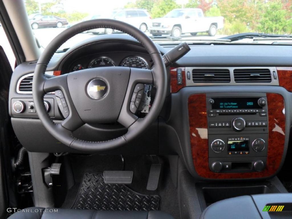 2011 Chevrolet Silverado 1500 LTZ Extended Cab 4x4 Ebony Dashboard Photo #37971972