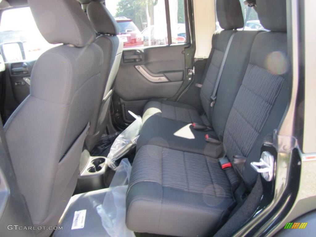 Black Interior 2011 Jeep Wrangler Unlimited Sport 4x4 Photo #37977120