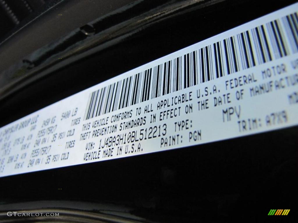 2011 Wrangler Unlimited Color Code PGN for Natural Green Pearl Photo #37977256