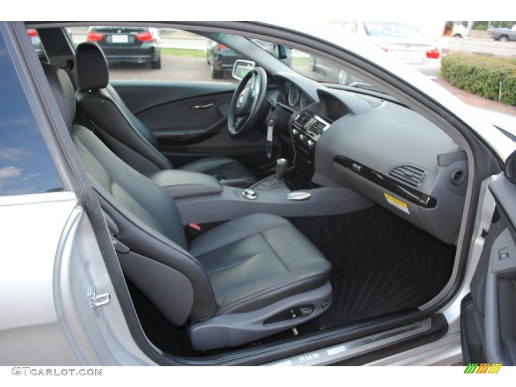 Black Interior 2005 BMW 6 Series 645i Coupe Photo #37978916