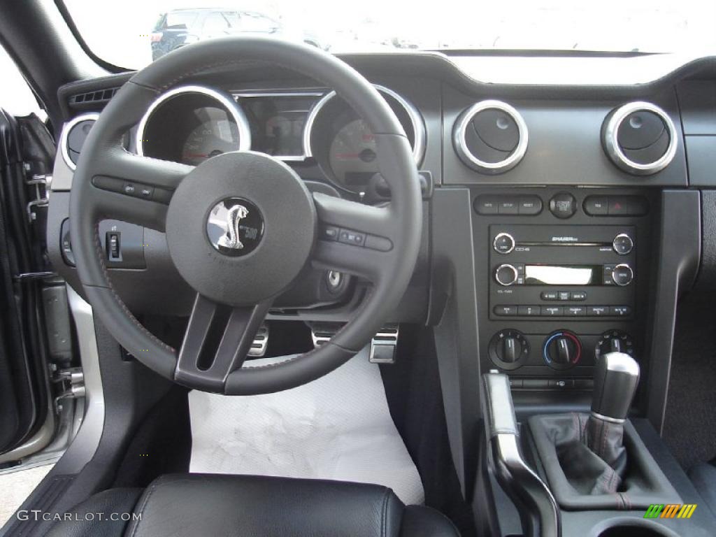 2009 Ford Mustang Shelby GT500 Coupe Black/Black Dashboard Photo #37980092