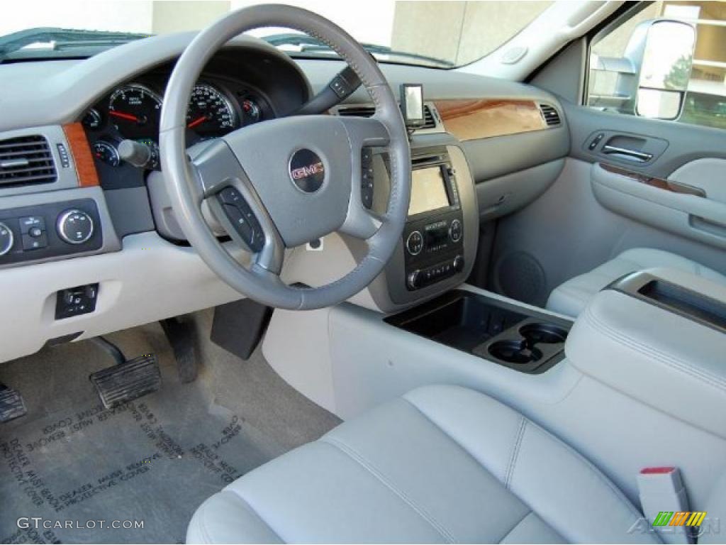 Dark Titanium/Light Titanium Interior 2008 GMC Sierra 3500HD SLT Crew Cab 4x4 Dually Photo #37980804