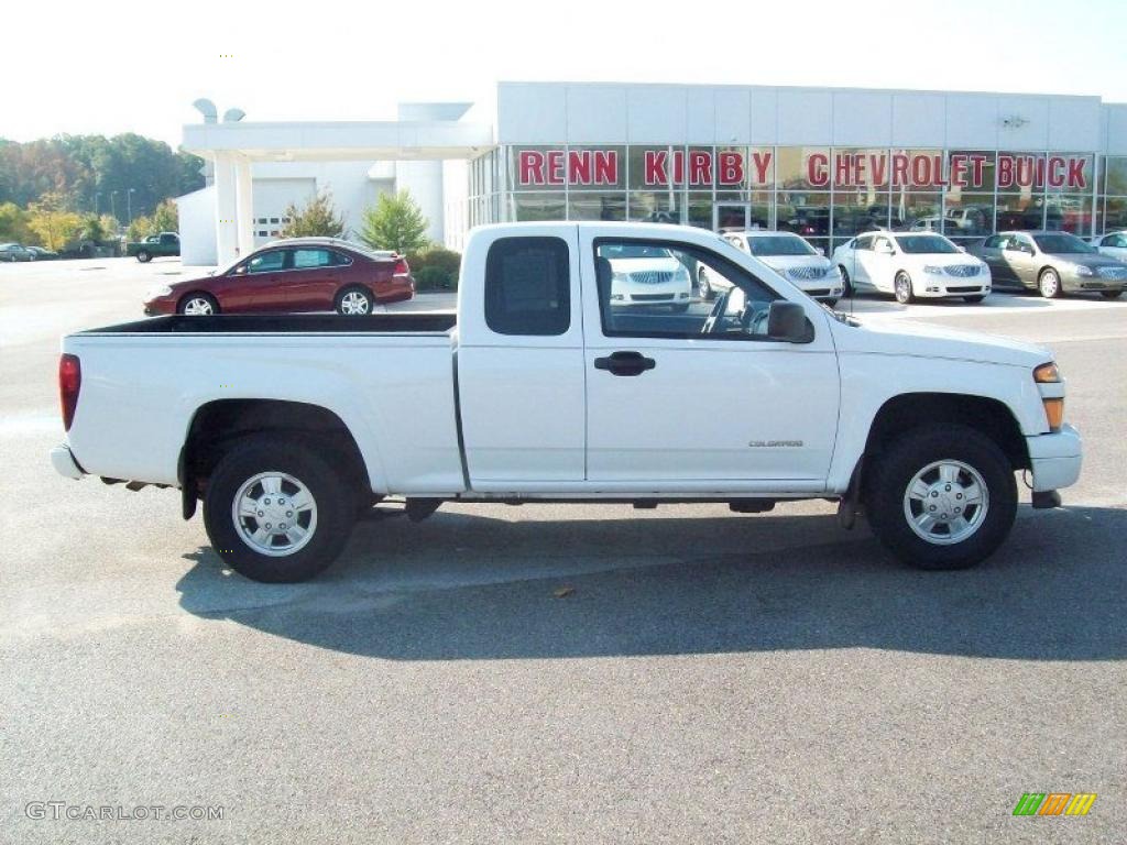 2004 Colorado LS Extended Cab 4x4 - Summit White / Very Dark Pewter photo #3