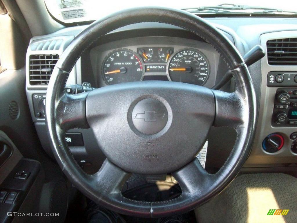 2004 Chevrolet Colorado LS Extended Cab 4x4 Very Dark Pewter Steering Wheel Photo #37981332