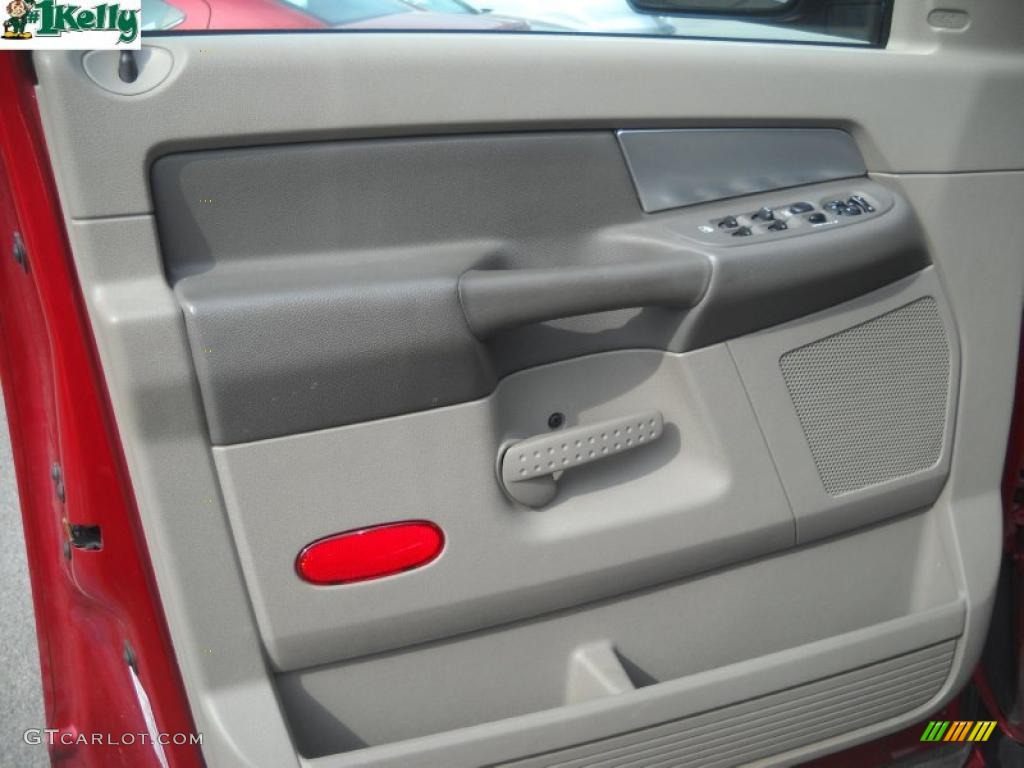 2007 Ram 1500 ST Quad Cab 4x4 - Inferno Red Crystal Pearl / Khaki Beige photo #7