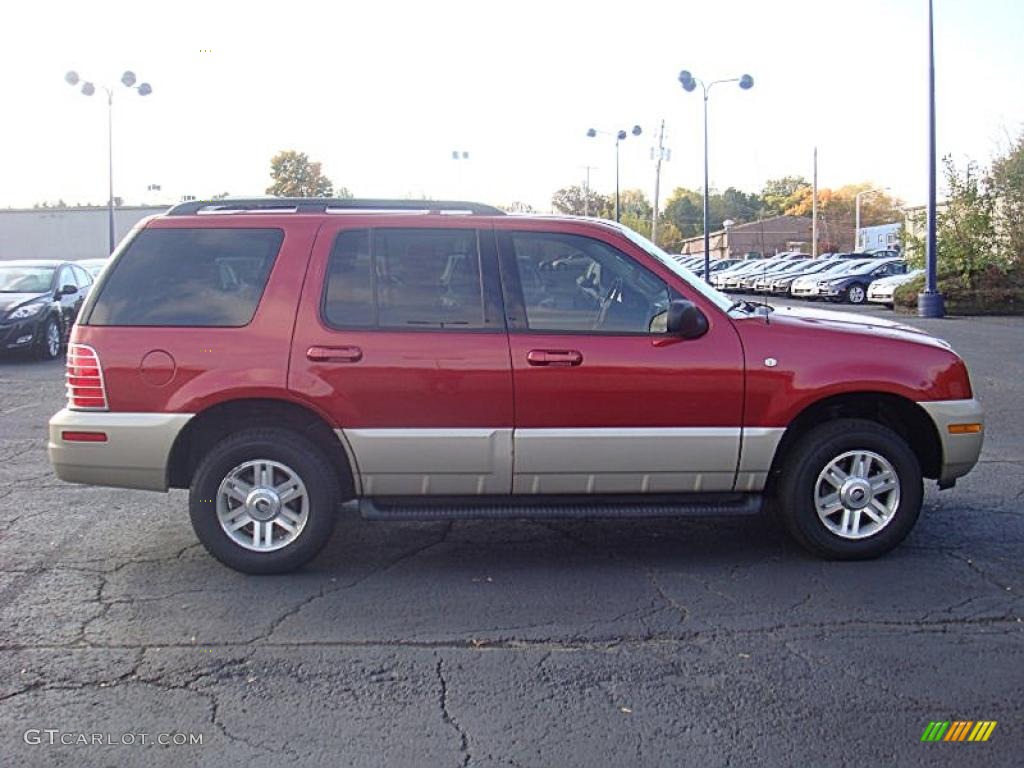 2004 Mountaineer AWD - Vivid Red Metallic / Medium Dark Parchment photo #2