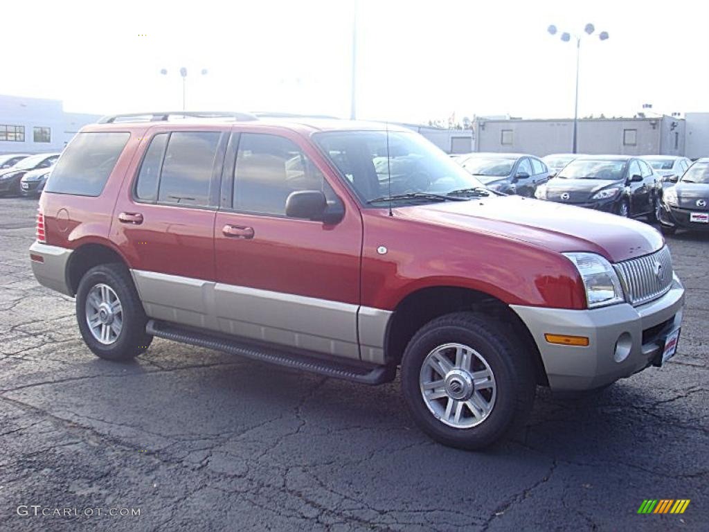2004 Mountaineer AWD - Vivid Red Metallic / Medium Dark Parchment photo #4