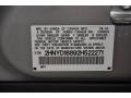 2002 Acura MDX Standard MDX Model Info Tag