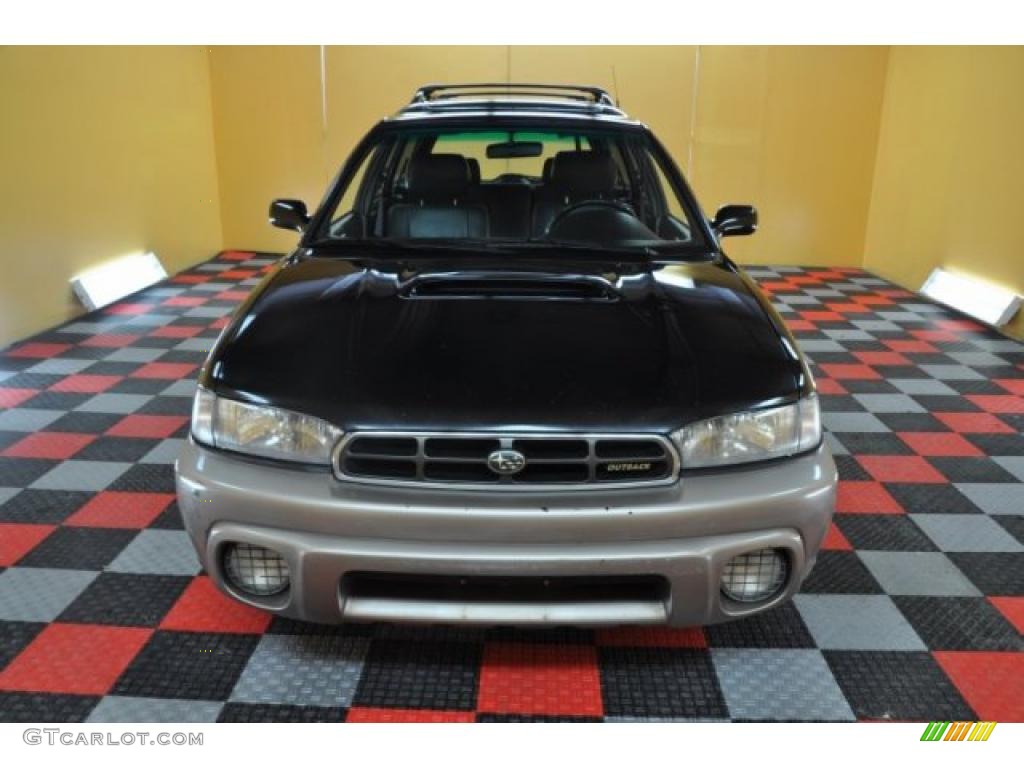 1998 Legacy Outback Limited Wagon - Black Granite Pearl / Black photo #2