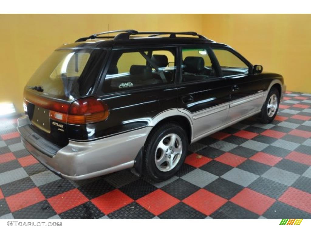 1998 Legacy Outback Limited Wagon - Black Granite Pearl / Black photo #6