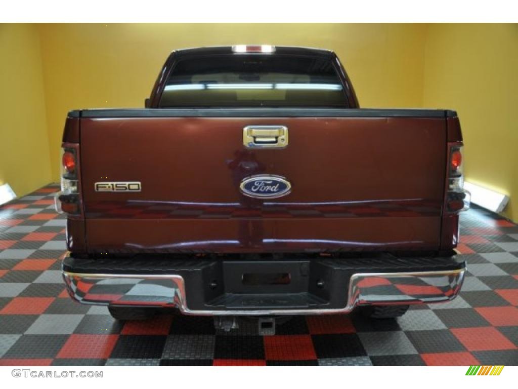 2005 F150 XLT SuperCab 4x4 - Dark Toreador Red Metallic / Medium Flint Grey photo #5