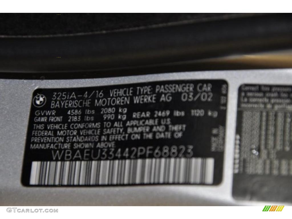 2002 3 Series 325xi Sedan - Titanium Silver Metallic / Grey photo #9