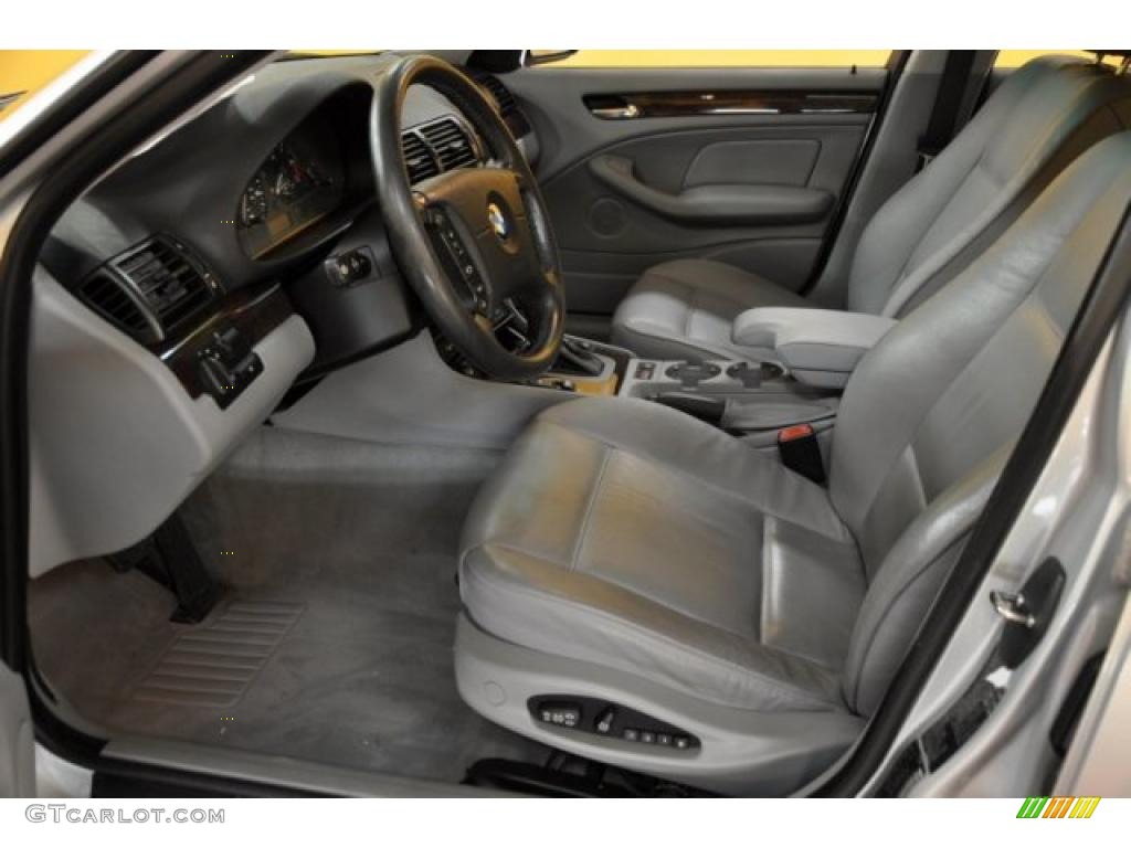 2002 3 Series 325xi Sedan - Titanium Silver Metallic / Grey photo #11