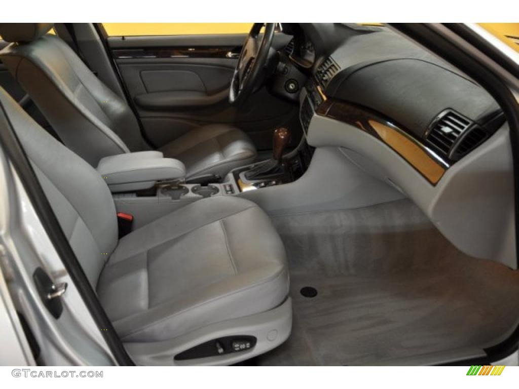 2002 3 Series 325xi Sedan - Titanium Silver Metallic / Grey photo #15